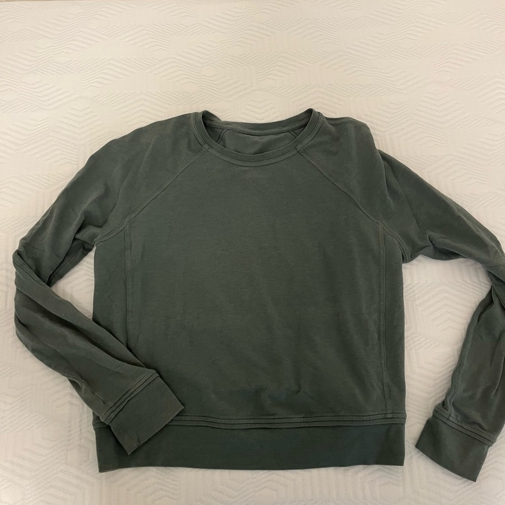 Lululemon Athletica Green Crew Neck Sweater